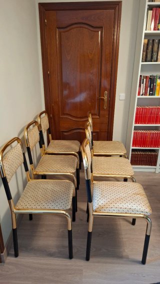 Conjunto Comedor Vintage: mesa y 6 sillas