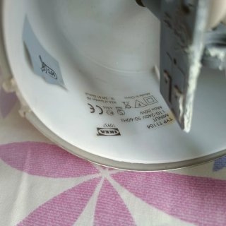 Lámpara Ikea Vidrio Esfera Blanca