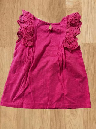 Top H&M fucsia pizzo sangallo 6-8 anni