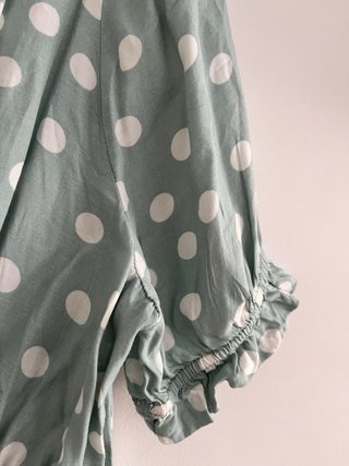 Vestido midi lunares verde