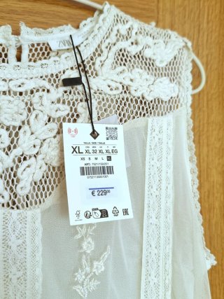 Zara T.XL Vestido LTD. EDITION Bordado Abalorio