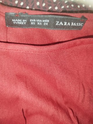 Camisa Zara Basic sin mangas roja Talla xs