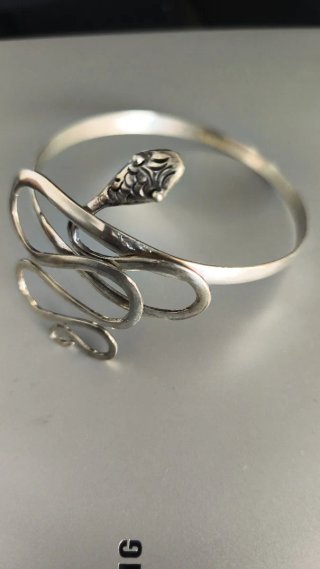 Pulsera Serpiente Plata Ley 925