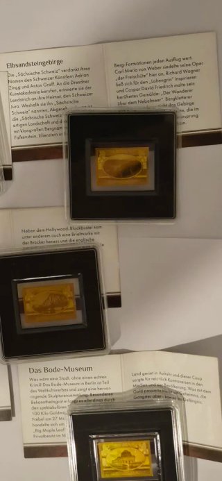 Lote 5 Monedas Oro Fino .999 Chad