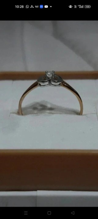 Anello solitario vintage oro 9k