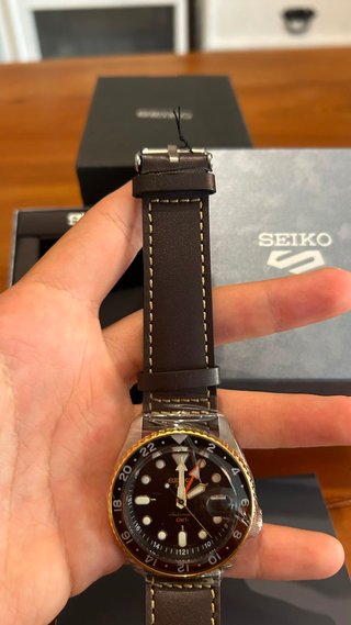 Seiko 5 Sports SSK036 GMT Correa Marrón