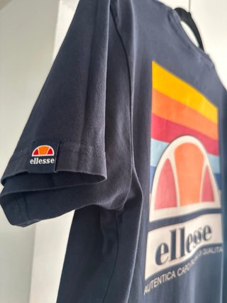 Camiseta Ellesse Azul Marino Talla S 100% algodón