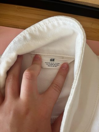 Chaqueta tejana blanca
