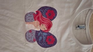 Camiseta niña hada manga corta. Talla 9-11 años