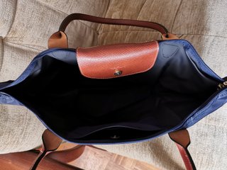 Bolso Longchamp Azul y Marrón