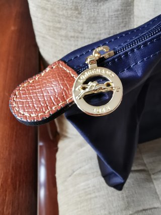 Bolso Longchamp Azul y Marrón
