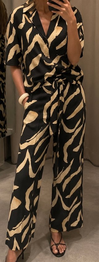 Conjunto Mango Camisa y Pantalón Viscosa Talla L