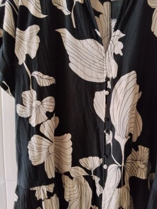 Vestido estampado blanco y negro