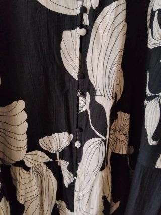 Vestido estampado blanco y negro