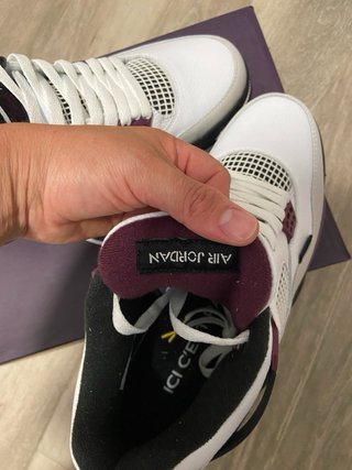 Jordan 4 PSG Morado Blanco