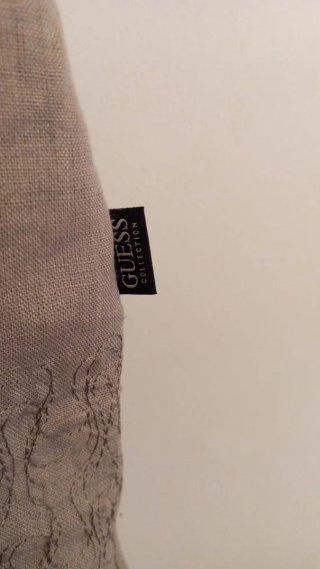 Camicia Guess Lino Marrone Uomo