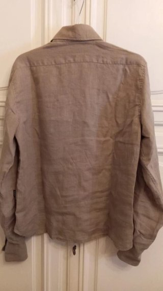 Camicia Guess Lino Marrone Uomo