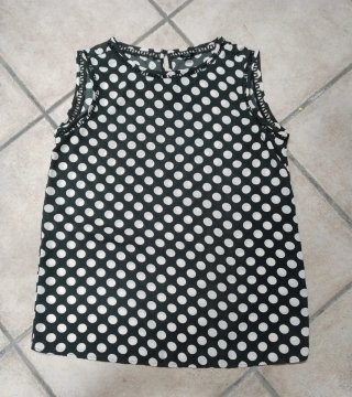 Top OVS pois nero/bianco smanicato