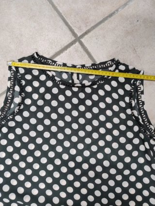 Top OVS pois nero/bianco smanicato