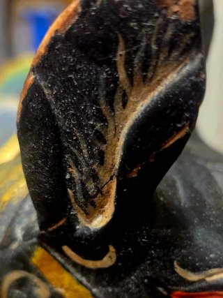 Figura dragón madera tallada a mano