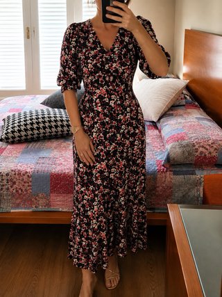 Vestido largo floral talla S