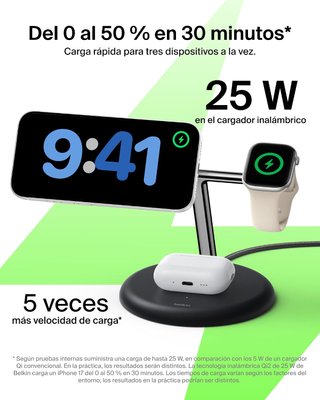 Belkin UltraCharge Pro Cargador Inalámbrico Magnét