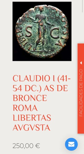 Moneda Romana As Claudio Libertas Augusta