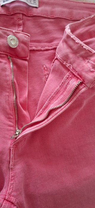 Pantalón Zara Basic Mujer Rosa