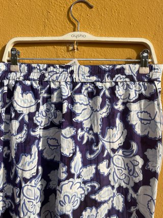 Conjunto Zara Estampado Floral Azul y Blanco