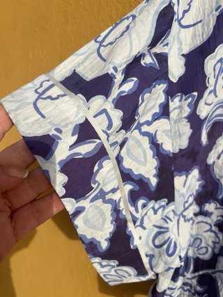 Conjunto Zara Estampado Floral Azul y Blanco