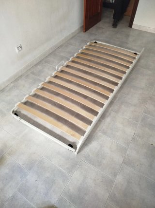 Base Cama Ikea Vitval Madera y Metal