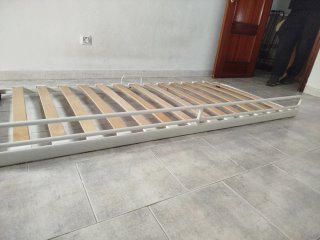Base Cama Ikea Vitval Madera y Metal