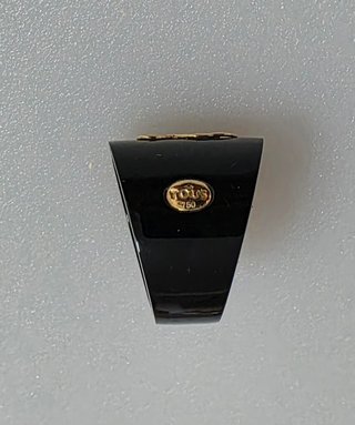 Anillo Tous Oro 18kt y Resina Negro Oso