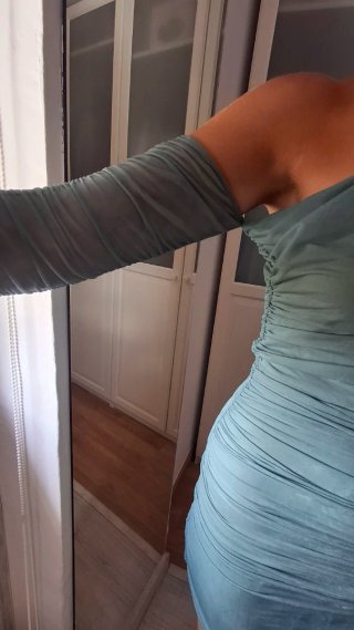 Vestido cóctel asimétrico talla S