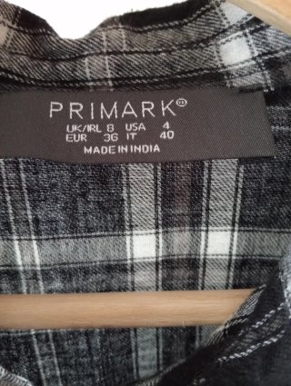 Camisa Blanco y Negro Cuadros