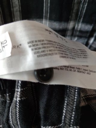 Camisa Blanco y Negro Cuadros