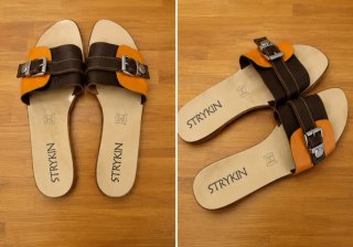 Sandalias STRYKIN Mujer Talla 38 Marrón Naranja