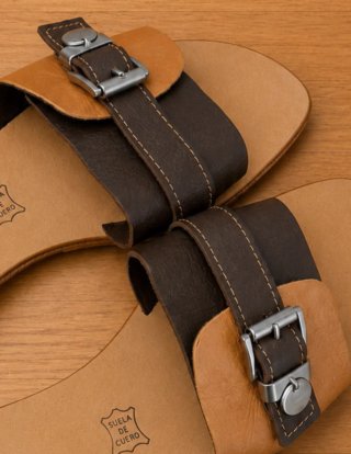 Sandalias STRYKIN Mujer Talla 38 Marrón Naranja