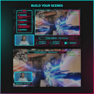 Overlay Stream Neon Estilo Topografico
