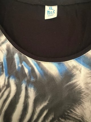 Camiseta sin mangas MS Cebra Talla XL