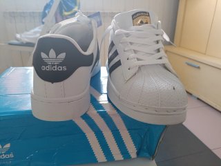 Zapatillas Adidas Superstar Blancas Negras