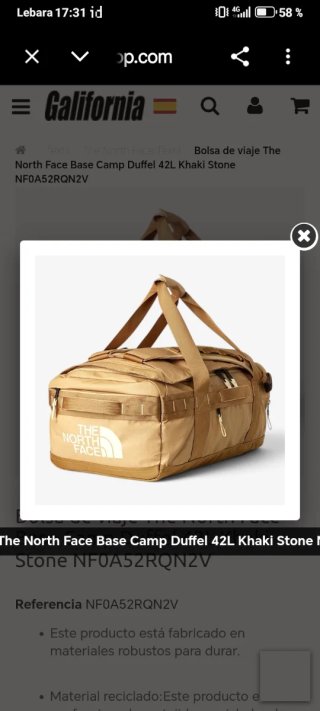 The North Face Base Camp Duffel 42L Beige