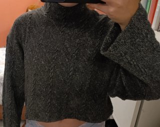 Jersey Zara gris cuello alto