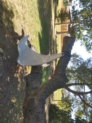 Sillón de jardín blanco tejido
