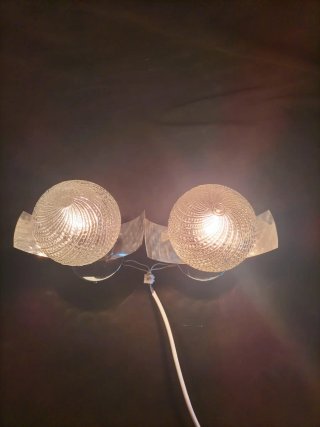 Coppia Applique Vintage Mid-Century Anni '70