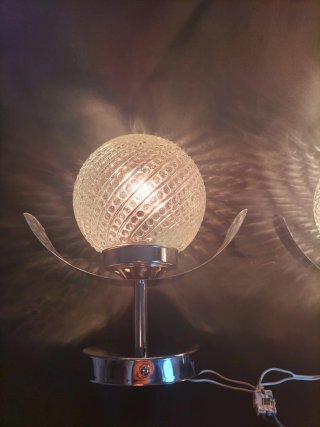 Coppia Applique Vintage Mid-Century Anni '70