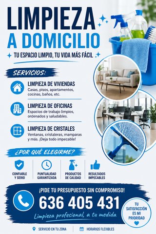 Limpieza de viviendas, oficinas, comercios...