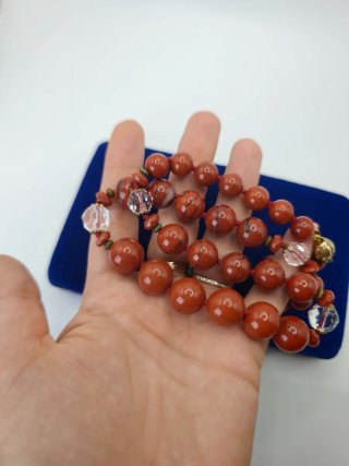 Collana diaspro rosso quarzo rocca argento oro