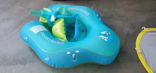 Flotador bebé natación con toldo