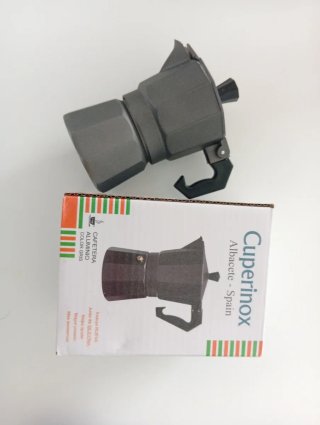 Cafetera Italiana Cuperinox Aluminio Gris
